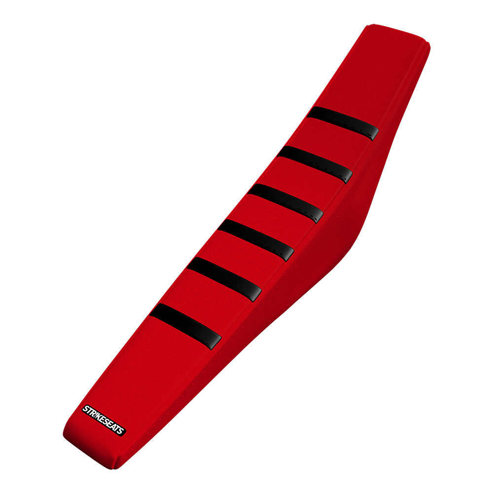 Funda de asiento acanalada con agarre negro/rojo/rojo para Honda CRF450 17-20/CRF250 18-21/ CRF450FX 18-23
