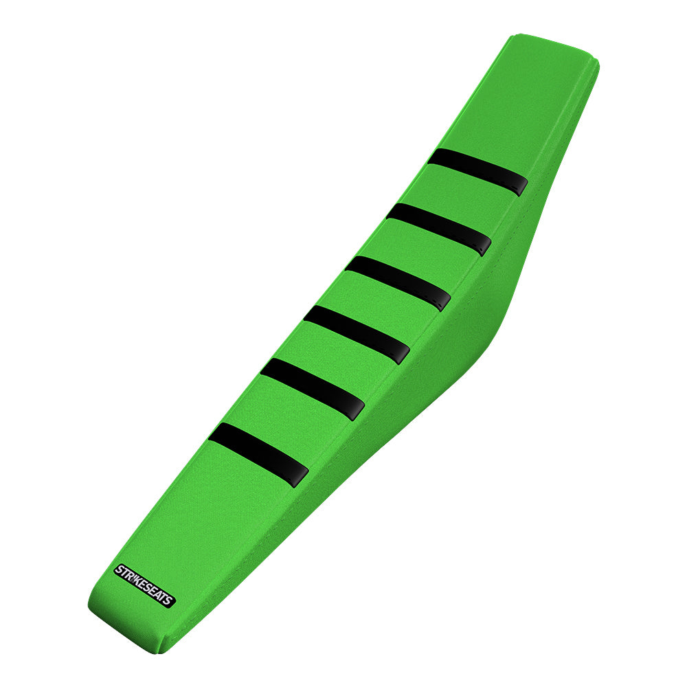 Kawasaki KX450F 19-23/KX250F 21-23 NOIR/VERT/VERT Housse de selle nervurée Gripper