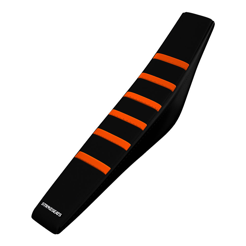 Funda de asiento acanalada con agarre KTM 65SX 16-23 NARANJA/NEGRO/NEGRO