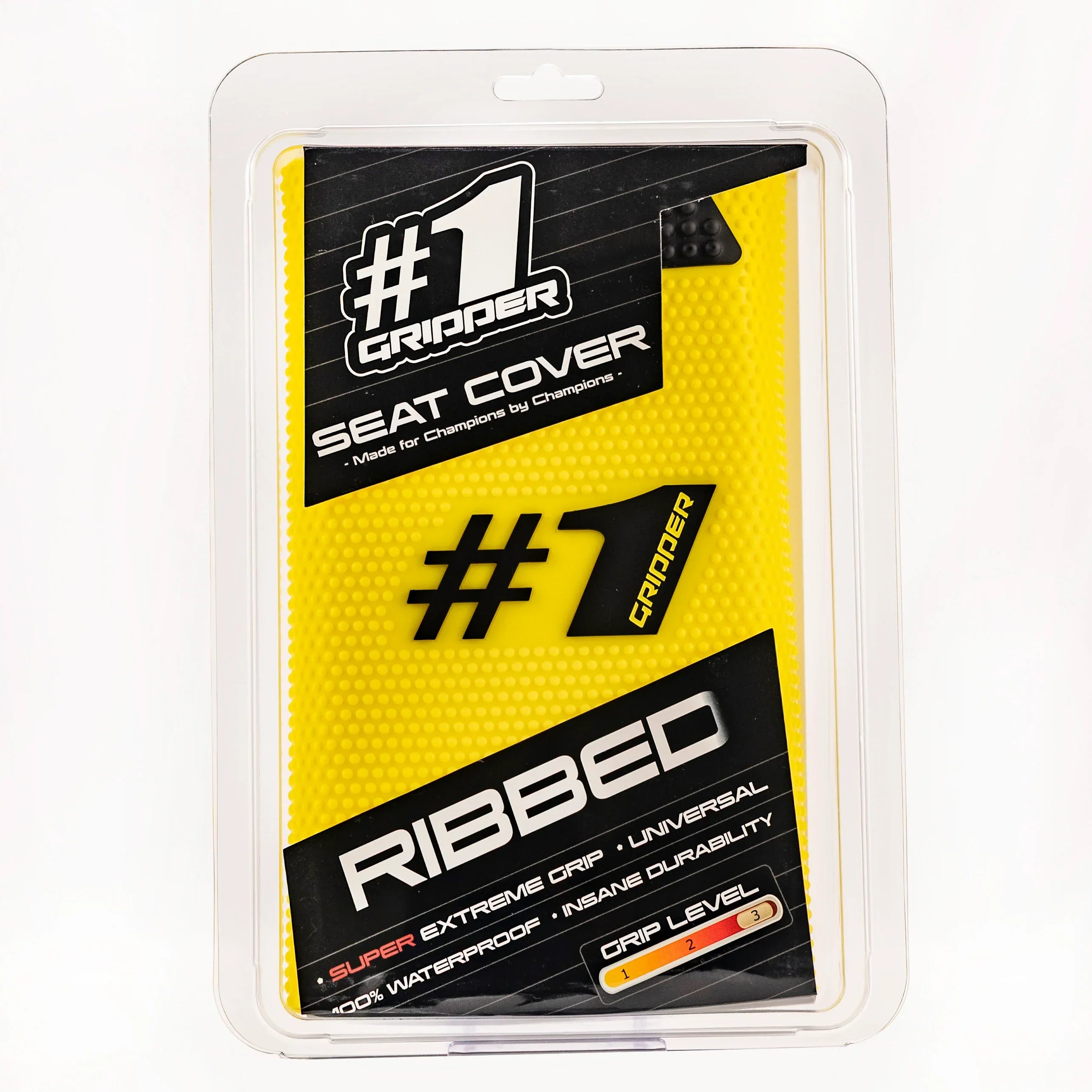 RIBBED Seat Cover - Yellow/Black