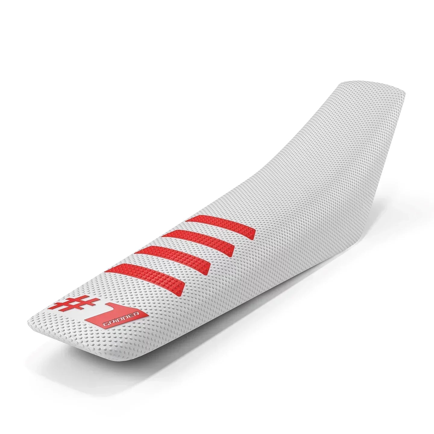 Funda de asiento acanalada Gripper 1 - Blanco/Rojo