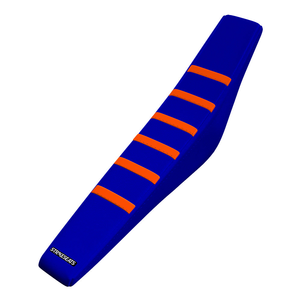 KTM 125SX/250SX/300SX/250SXF/350SXF/450SXF 2023 - 2024 ORANGE/BLUE/BLUE Gripper Ribbed Seat Cover