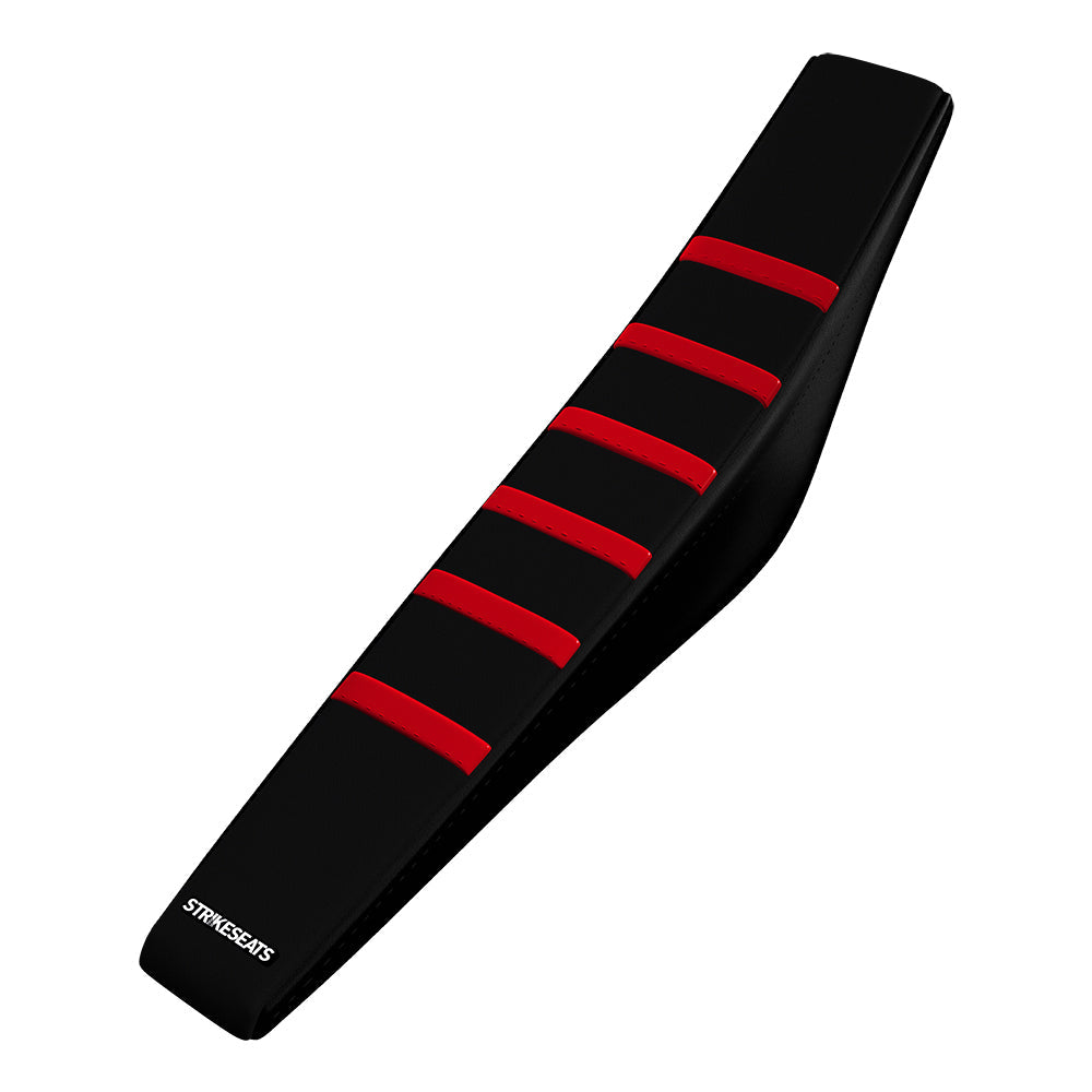 Funda de asiento acanalada con agarre para Honda CR125 00-07/CR250 00-07 BLANCA/ROJA/ROJA 