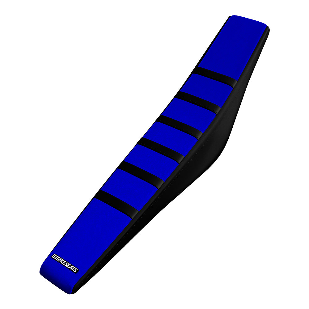 Yamaha YZ250F 14-18 /YZ450F 14-17 /WR250F 15-19 /WR450F 16-18 NEGRO/AZUL/NEGRO Funda de asiento acanalada con agarre 