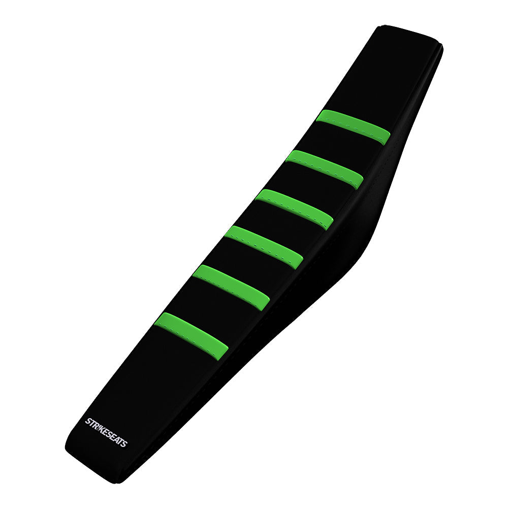 Kawasaki KX450F 12-15/KX250F 13-16 VERT/NOIR/NOIR Gripper Housse de selle nervurée 