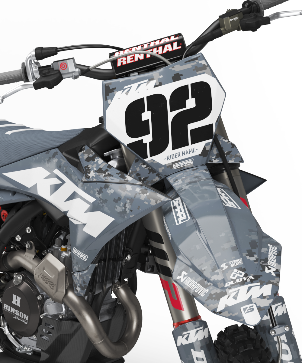 KTM // Digital Grey Motocross Graphics Kit by SpiralGFX