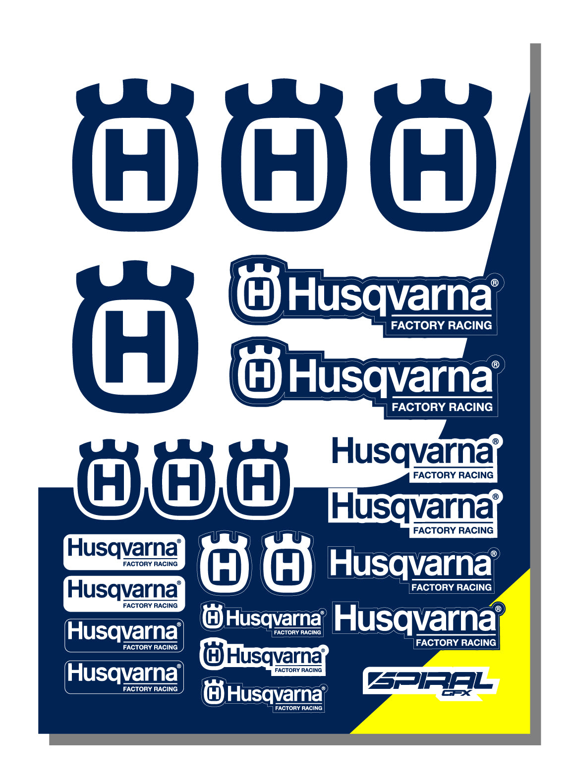 Husqvarna // Feuilles d'autocollants sous licence